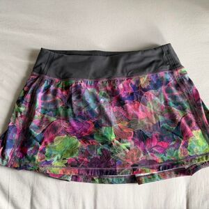 Lululemon Pace Rival Mid Rise Floral Print Skort, womens 4